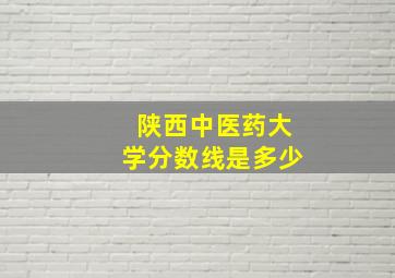 陕西中医药大学分数线是多少