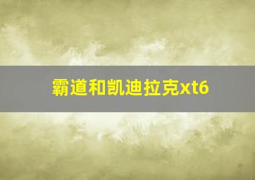 霸道和凯迪拉克xt6