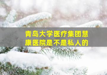 青岛大学医疗集团慧康医院是不是私人的