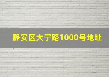 静安区大宁路1000号地址