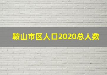 鞍山市区人口2020总人数