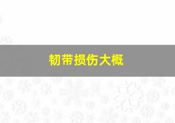 韧带损伤大概