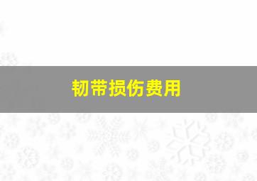 韧带损伤费用