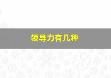 领导力有几种