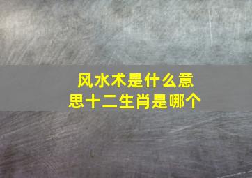 风水术是什么意思十二生肖是哪个