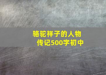 骆驼祥子的人物传记500字初中