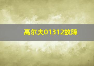 高尔夫01312故障