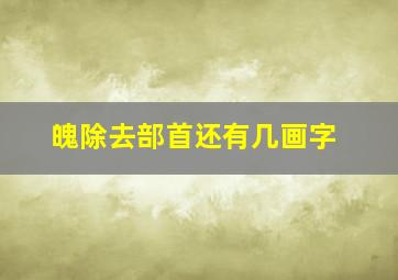 魄除去部首还有几画字