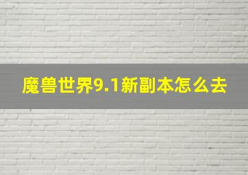 魔兽世界9.1新副本怎么去