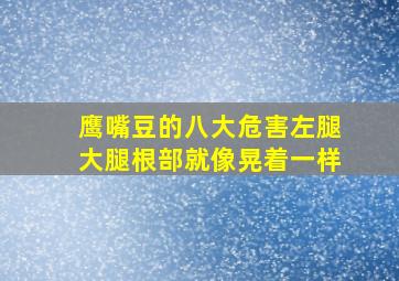 鹰嘴豆的八大危害左腿大腿根部就像晃着一样