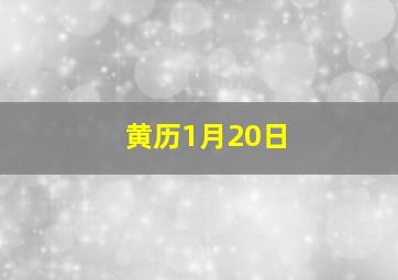 黄历1月20日